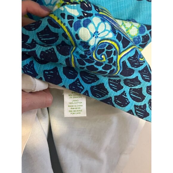 Lilly Pulitzer Stephanie Shift Engineered Dress Women's Size 4 Turquoise Koi Pri - Picture 5 of 7